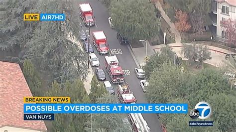 Several children treated for possible overdose at L.A. middle school